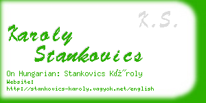 karoly stankovics business card